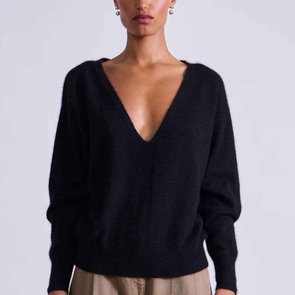 V Neck Cashmere Sweater - Picture 2 of 3